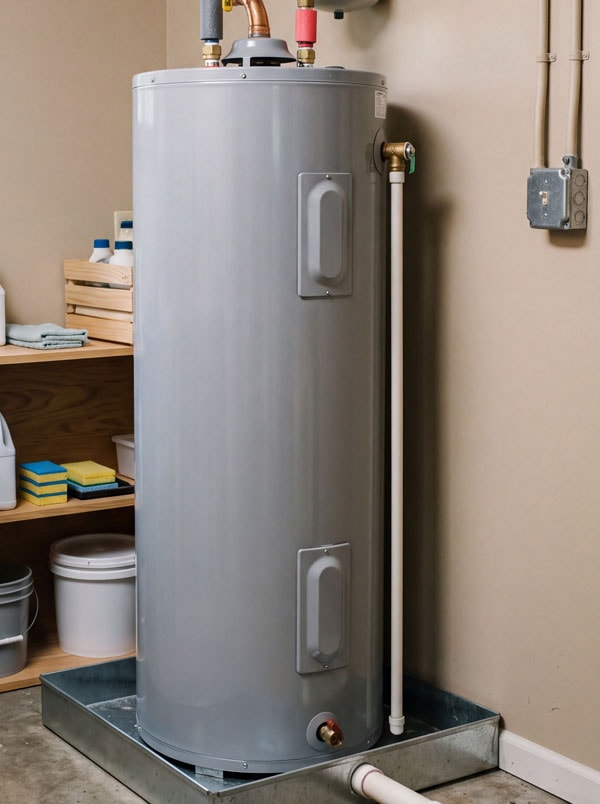 Standard tank water heater installation