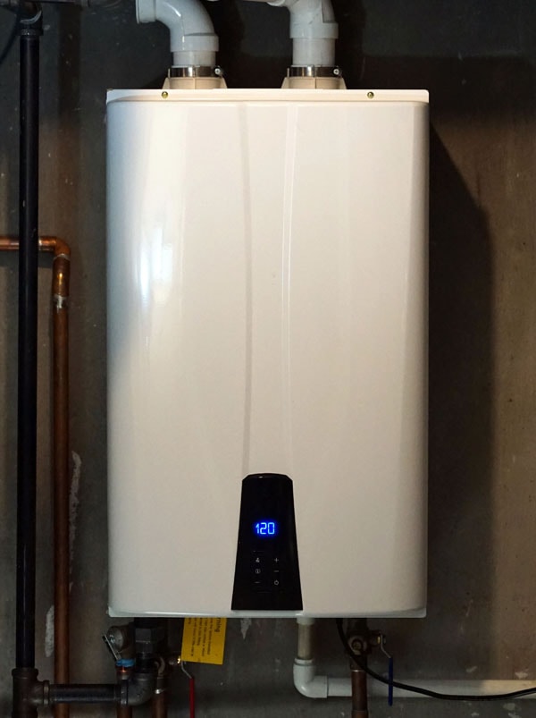 Tankless water heater installation